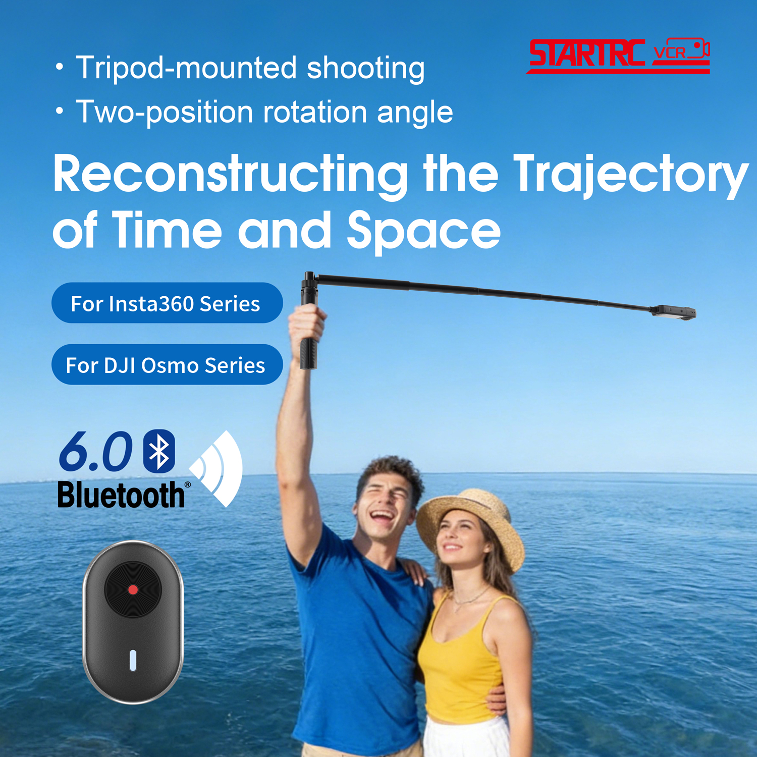 Travel Vlog Accessories - 3-in-1 Bullet Time Selfie Stick Tripod