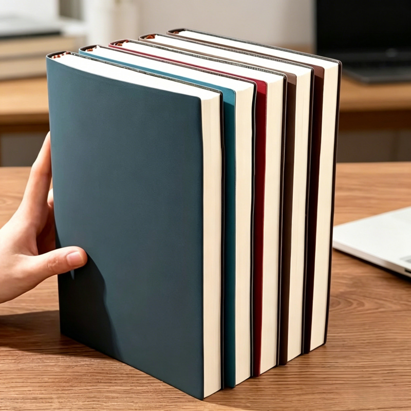 Travel Journal Accessories - A5 Soft Leather Notebook with 120