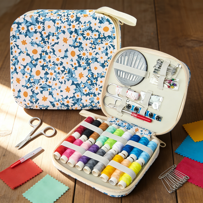 Travel Accessories To Sew - Mini Floral Sewing Kit Portable Travel