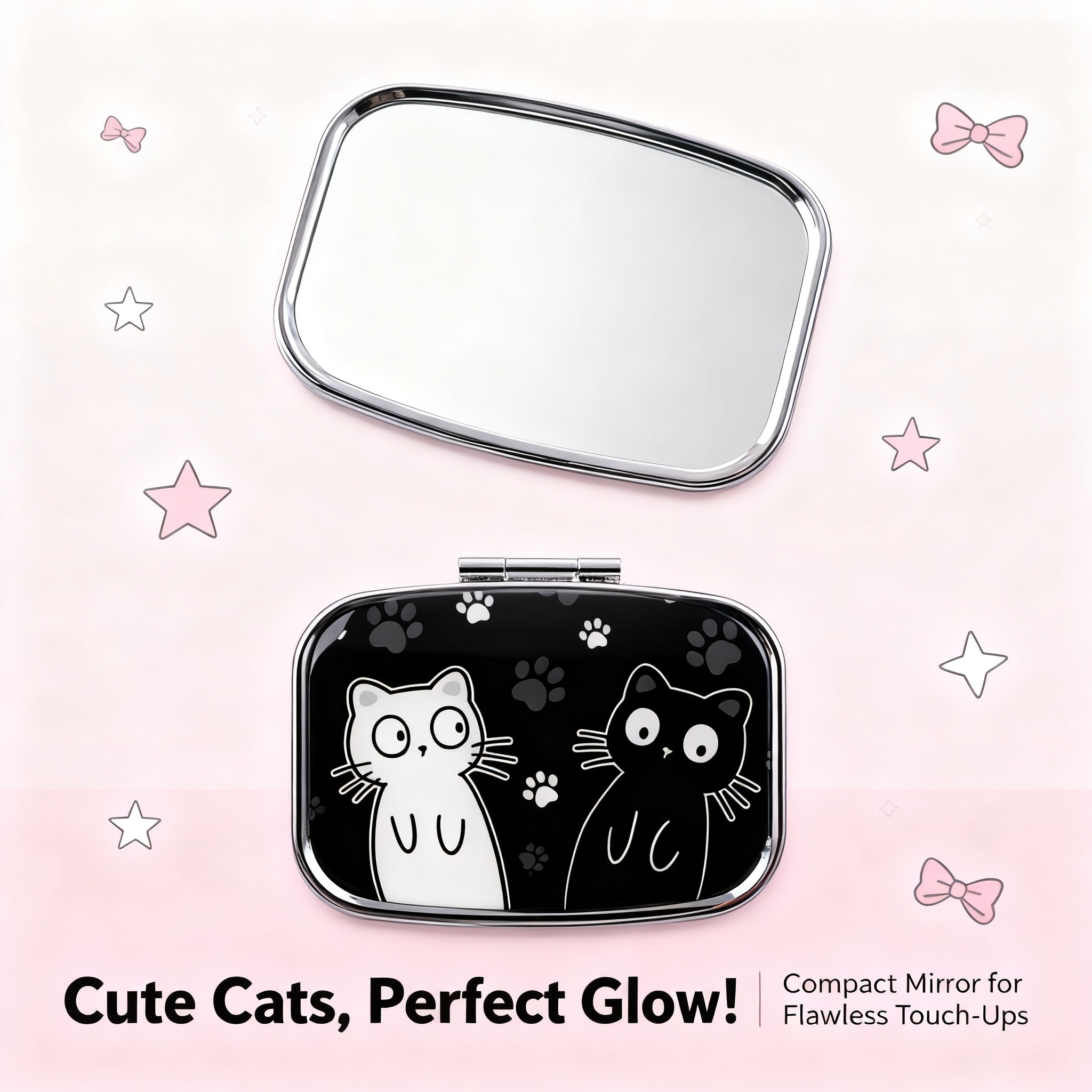 Travel Accessories Holder - Cartoon Black And White Cat Travel