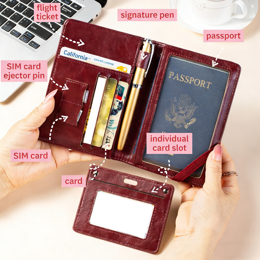 Passport Holder and Wallet in  - Travel Accessories Passport Holder avis et prix