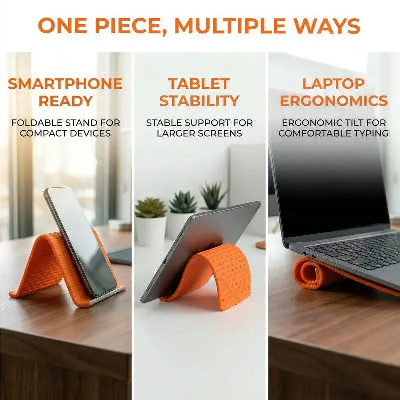 Silicone Foldable Phone Stand  - Travel Accessories Holder avis et prix