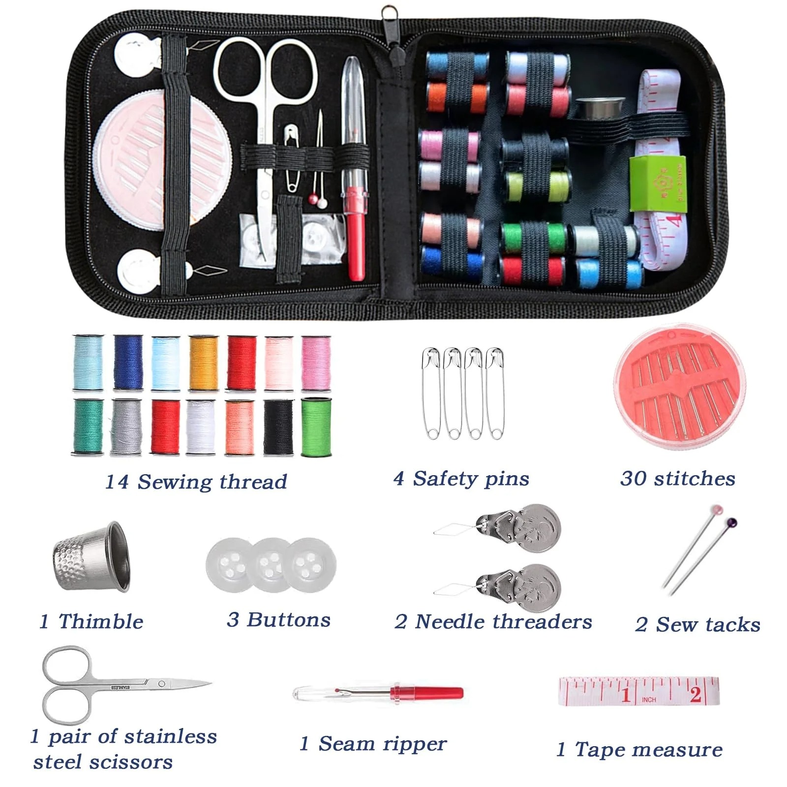 Travel Sewing Kit, 59-Piece Po - Travel Accessories To Sew avis et prix