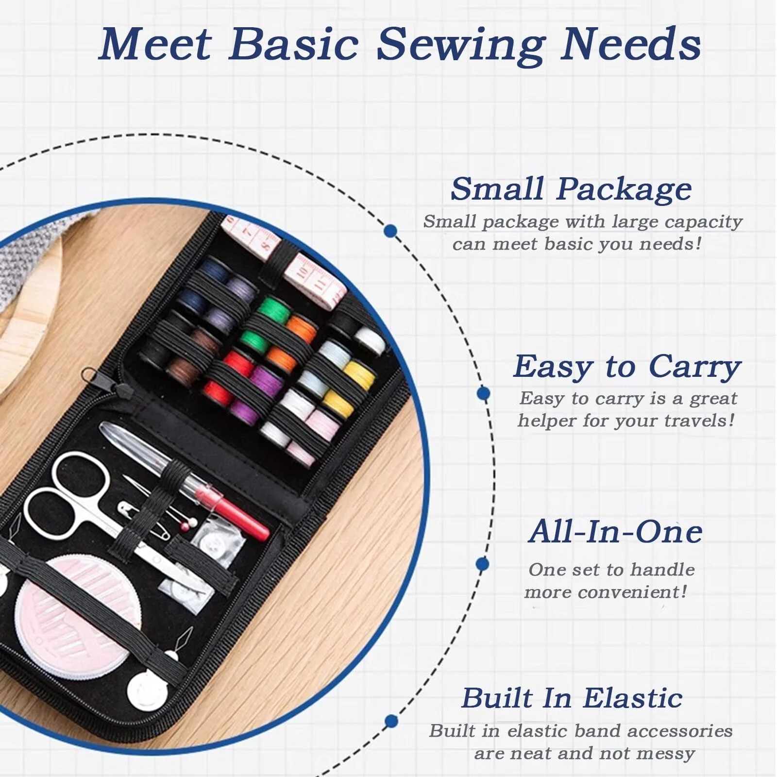 Travel Sewing Kit, 59-Piece Po - Travel Accessories To Sew avis et prix