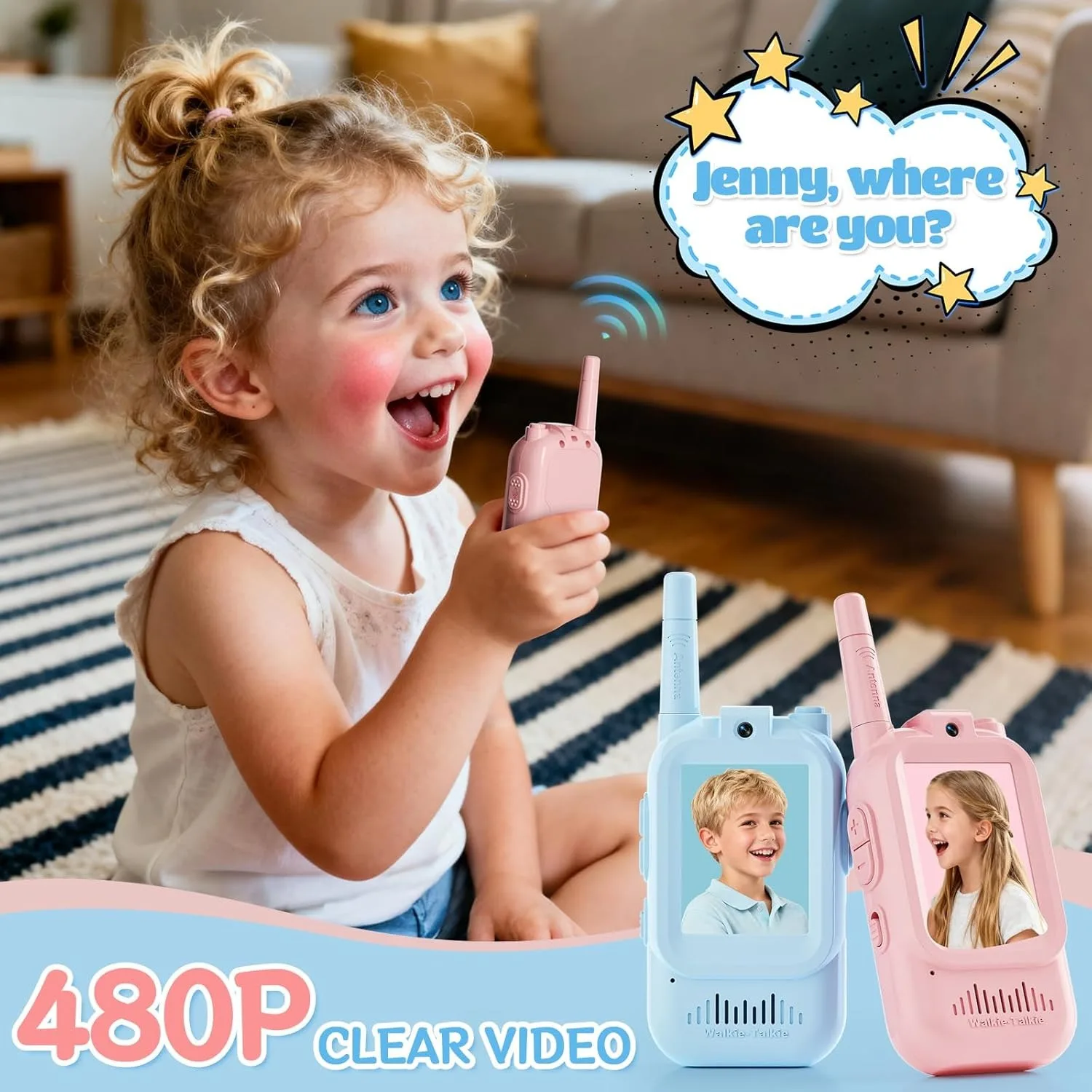 2PCS  Video Walkie Talkies for - Travel Accessories Toddler avis et prix