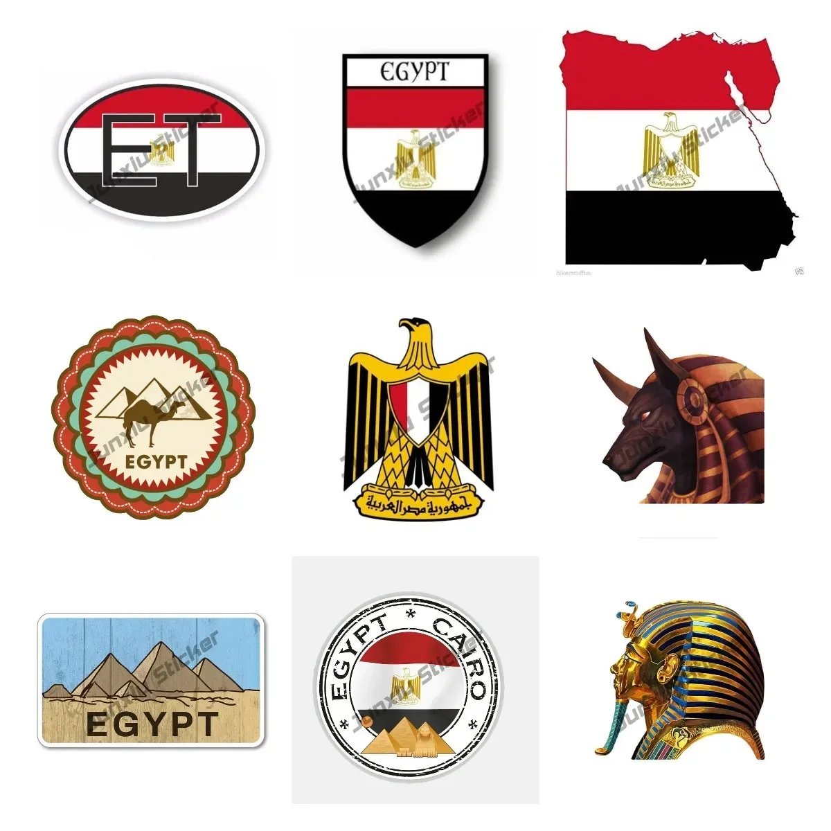 Egypt Flag Decal Sticker Egypt - Travel Accessories Egypt avis et prix