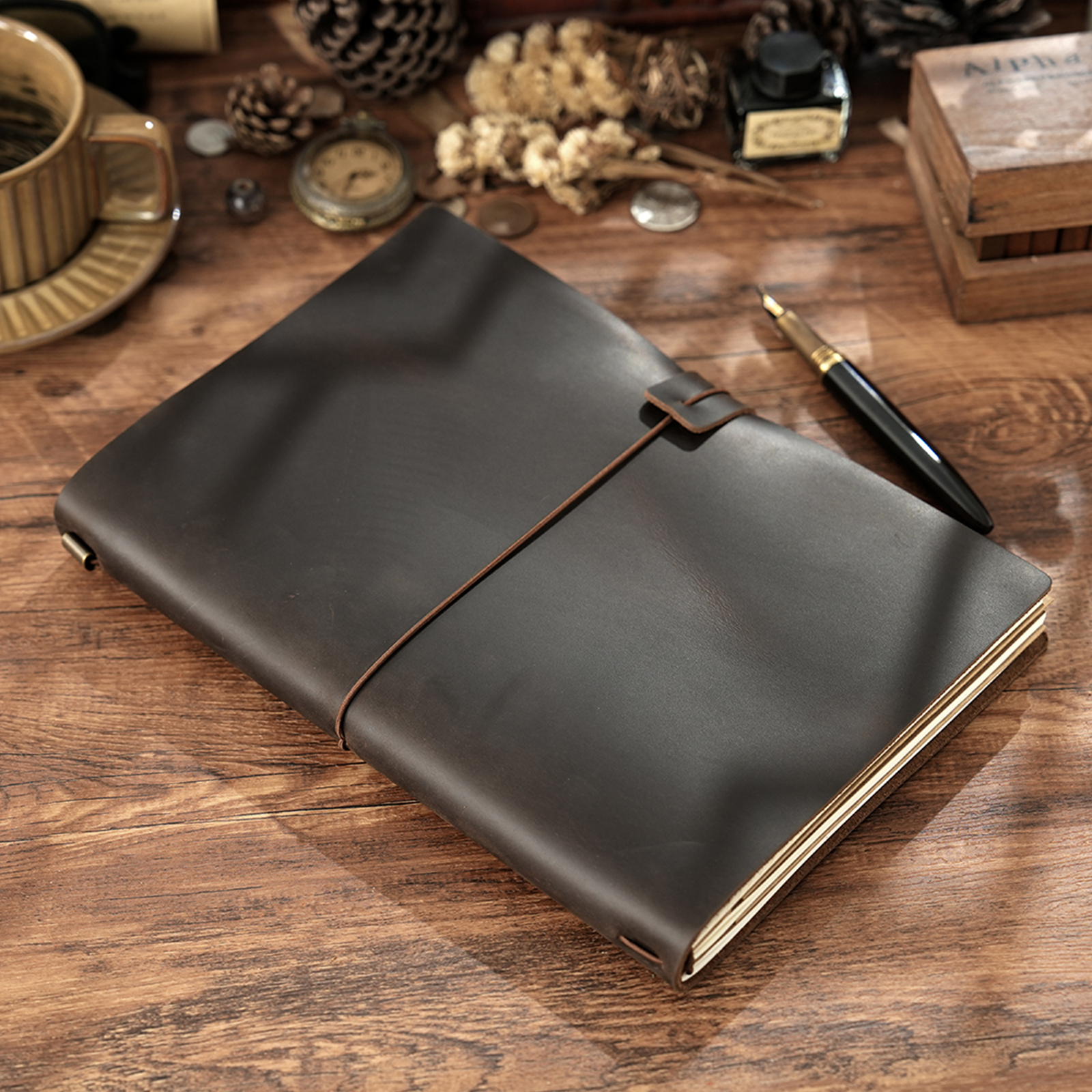 Handmade B5 Genuine Leather Tr - Travel Journal Accessories avis et prix