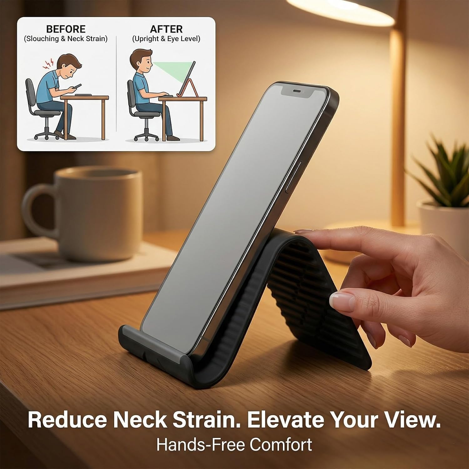 Lazy Portable Phone Stand Sili - Travel Accessories Holder avis et prix