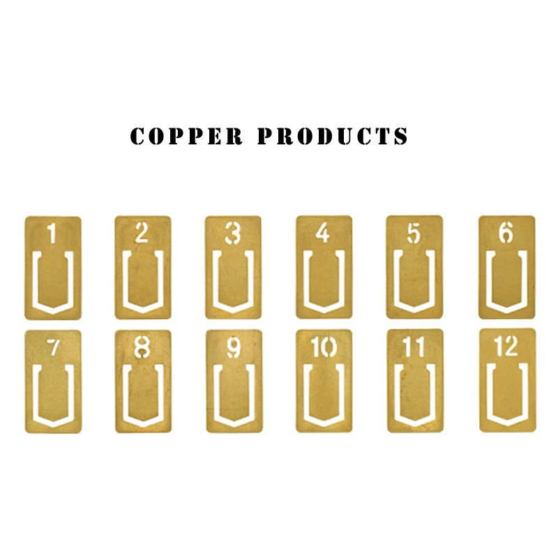 12pcs Copper Bookmark Retro Br - Travel Journal Accessories avis et prix