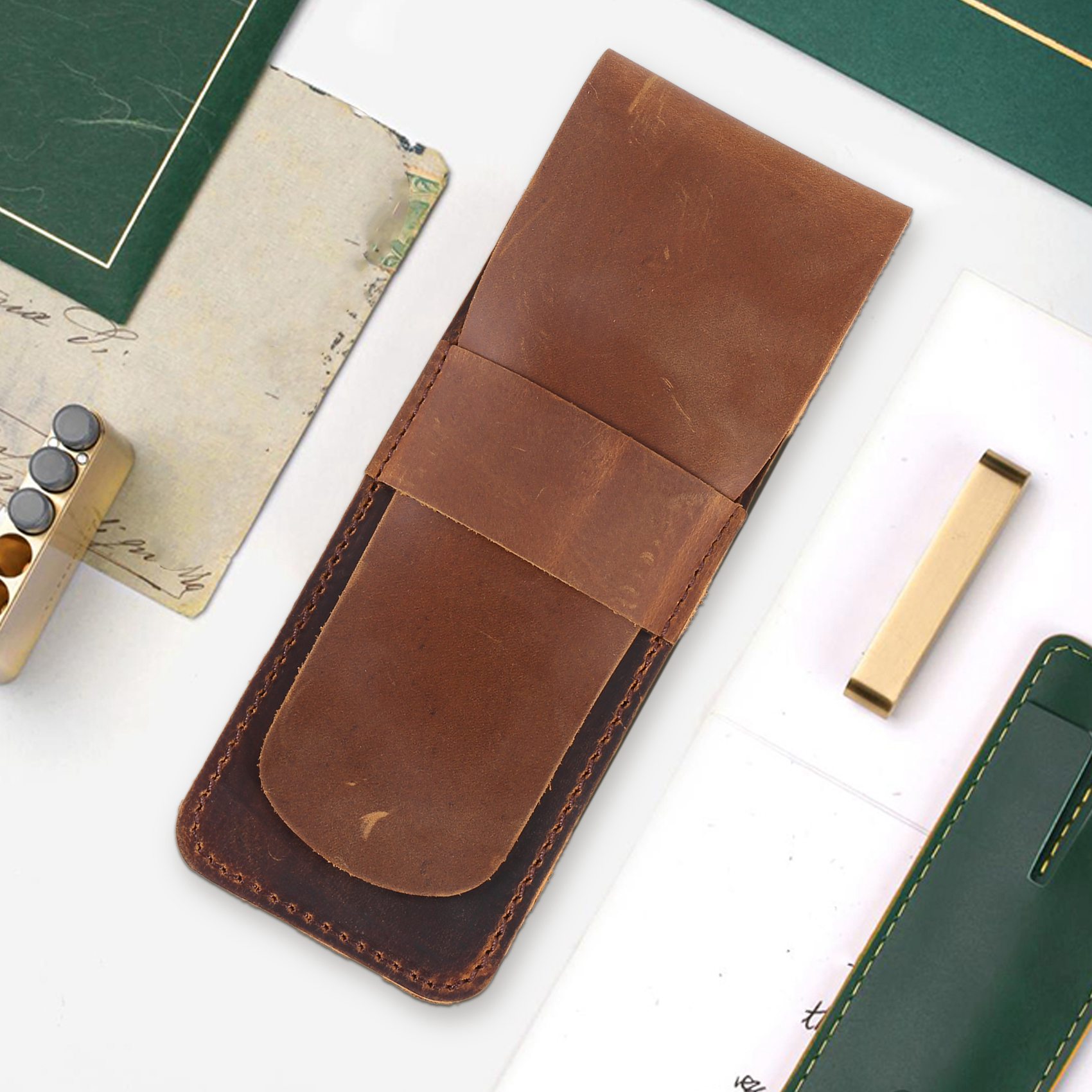 (WSFS) Handmade Leather Pencil - Travel Journal Accessories avis et prix