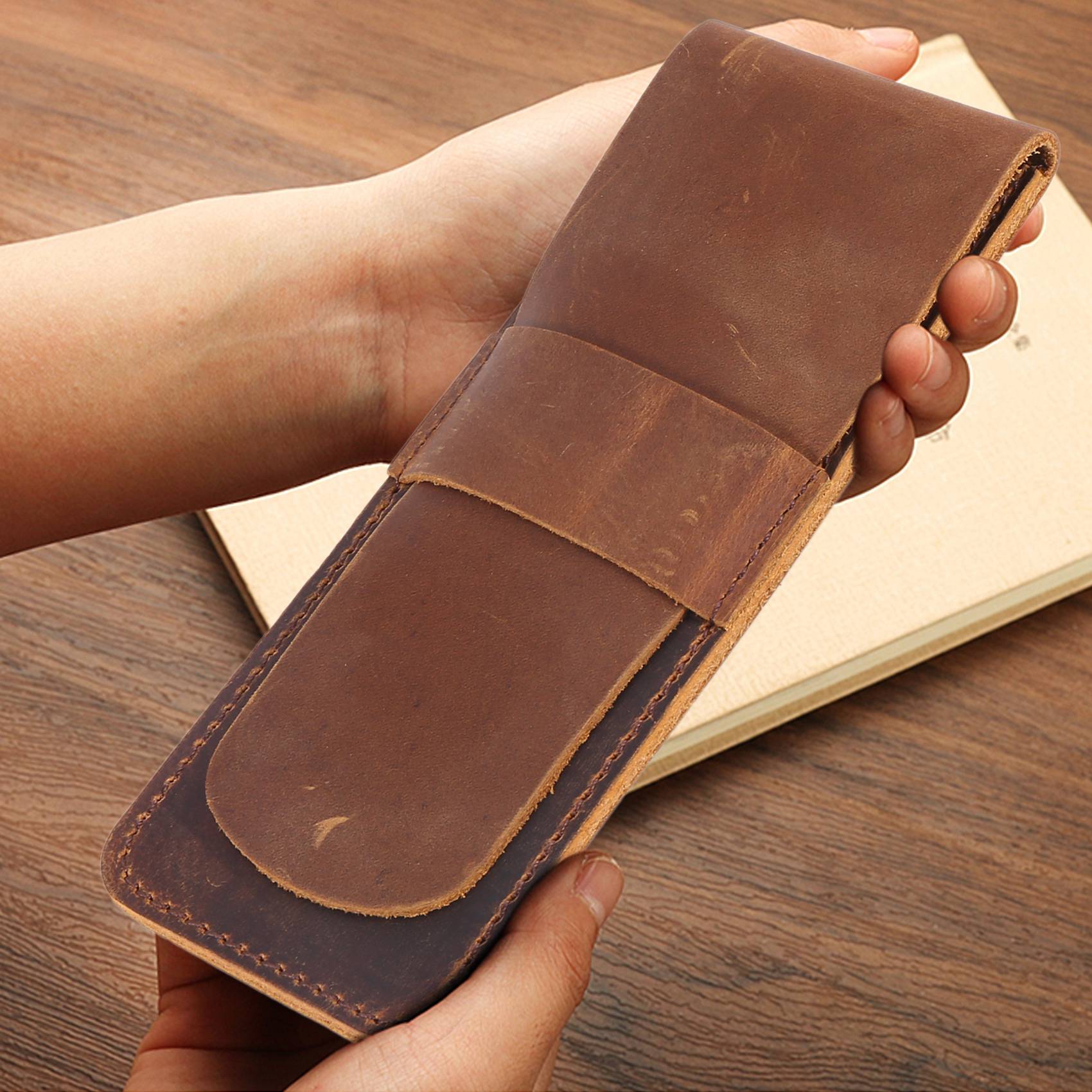 (WSFS) Handmade Leather Pencil - Travel Journal Accessories avis et prix