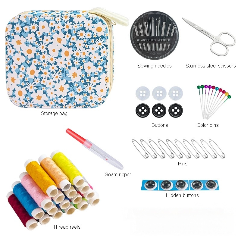 Mini Floral Sewing Kit Portabl - Travel Accessories To Sew avis et prix