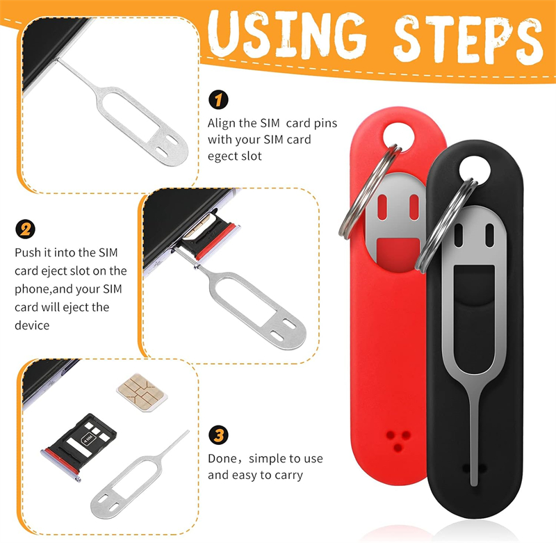 3PCS Anti-Lost Sim Card Eject  - Sim Card Holder Case avis et prix