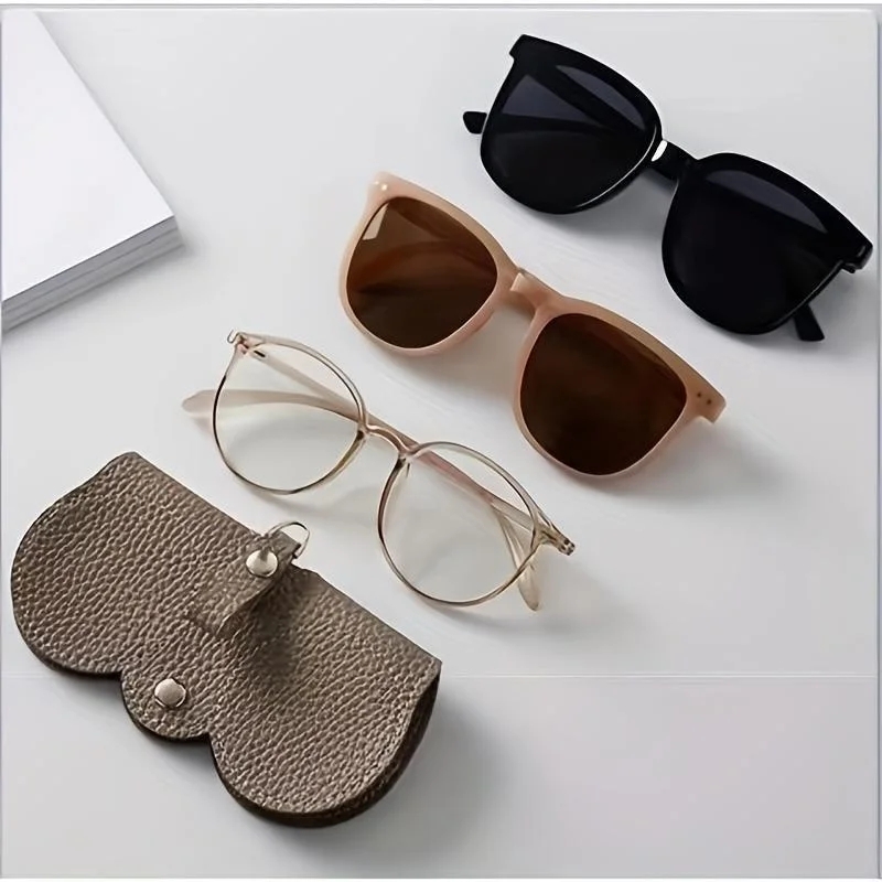 2pcs Litchi Embossed Glasses C - Travel Reading Accessories avis et prix
