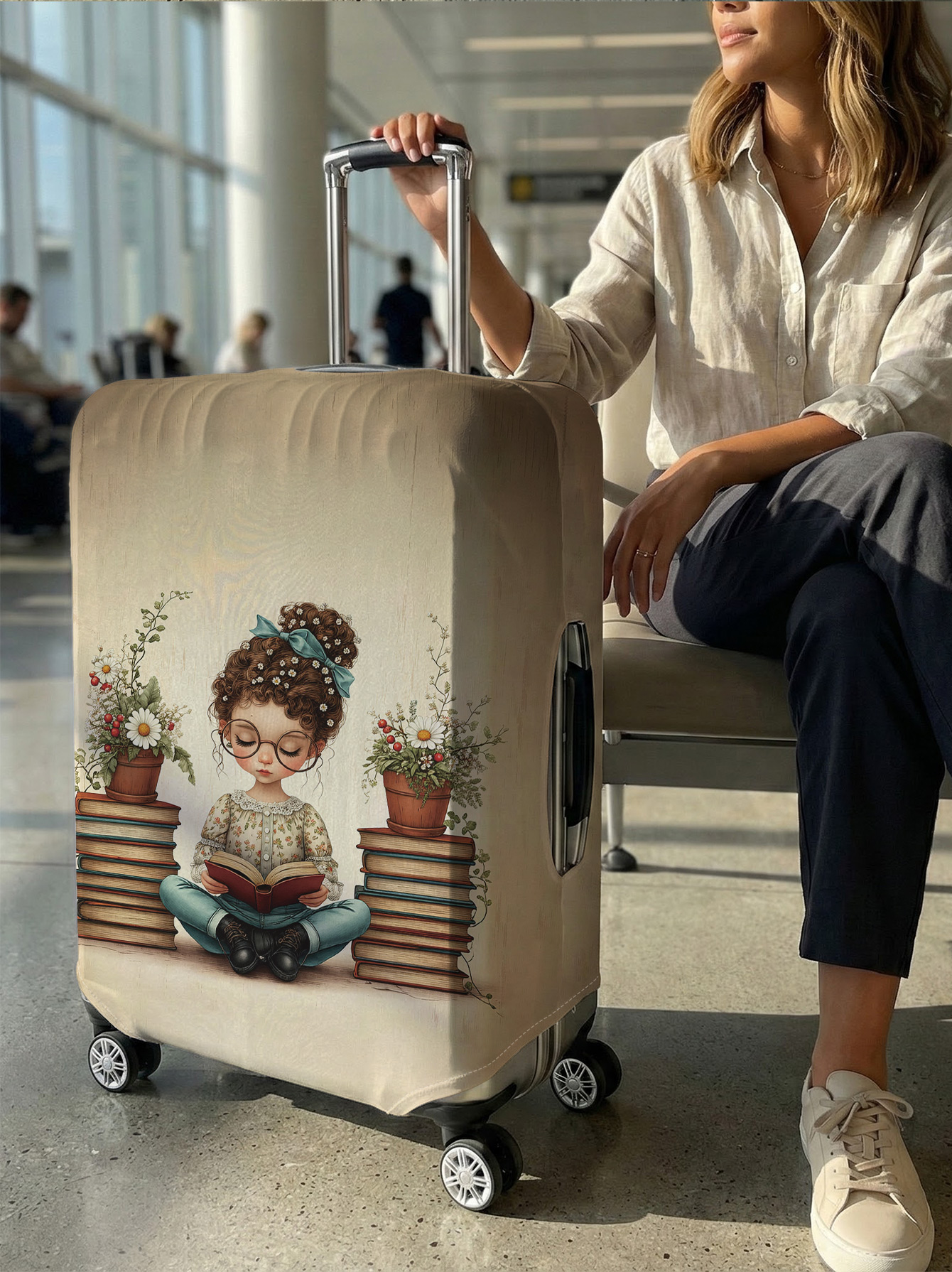 Reading Girl Book Flower Lugga - Travel Reading Accessories avis et prix