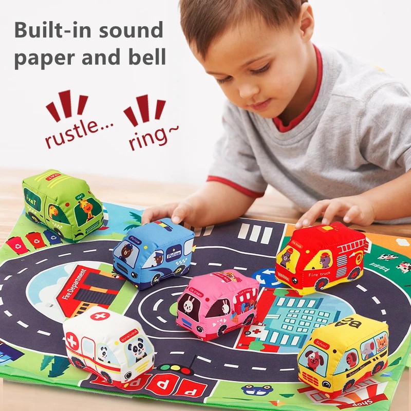 Soft Fabric Car Toy Set for Ba - Travel Accessories Toddler avis et prix