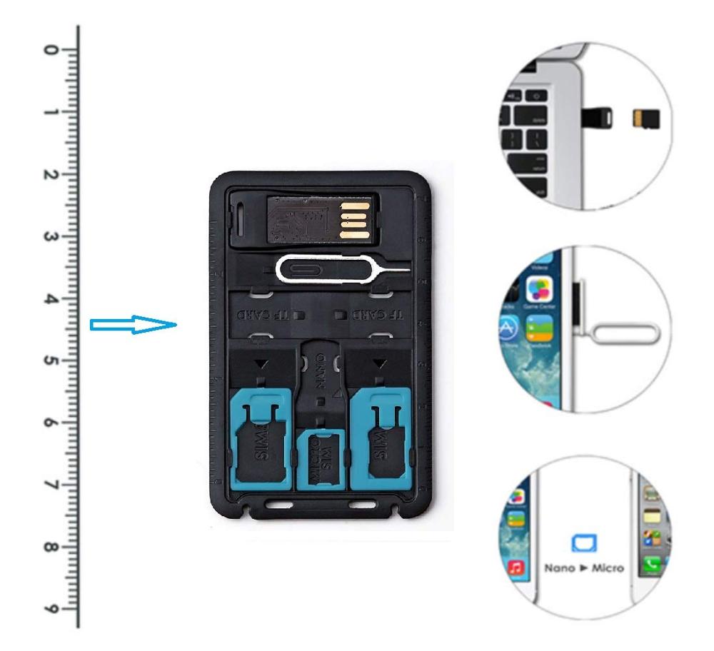 5 in 1 Universal Mini SIM Card - Sim Card Holder Case avis et prix