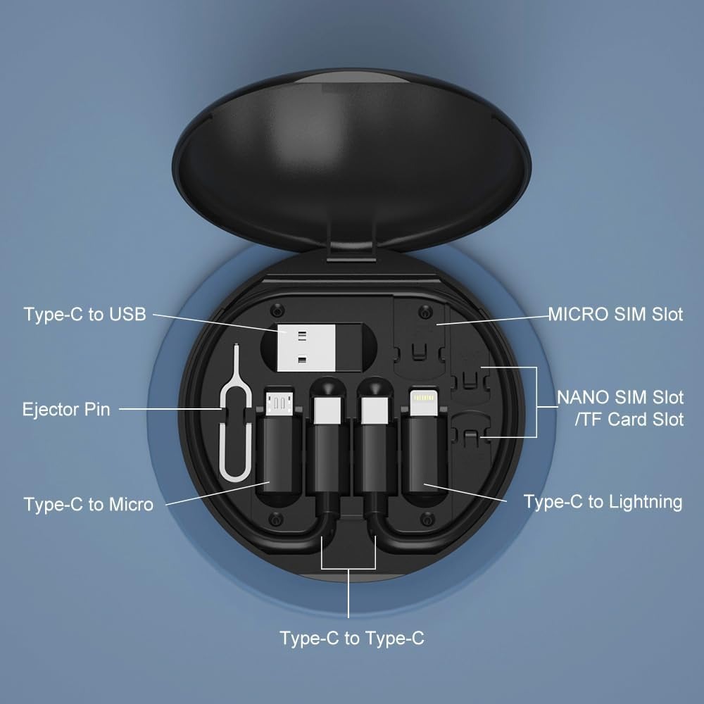 USB Adapter Kit, Travel Chargi - Sim Card Holder Case avis et prix
