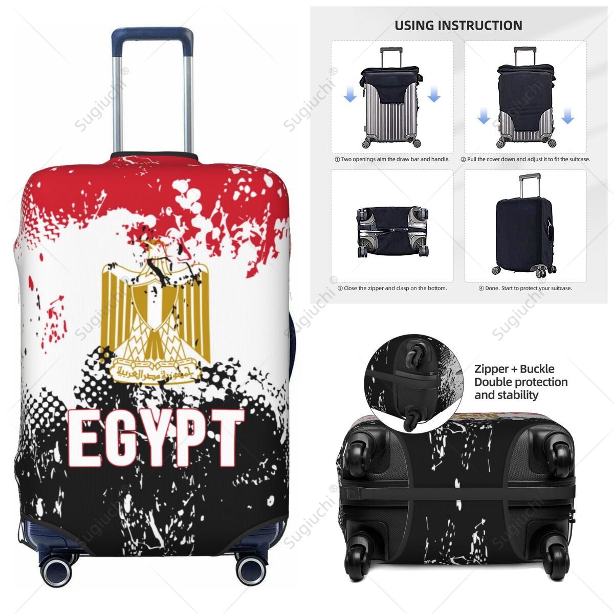 Egypt Flag Luggage Cover Suitc - Travel Accessories Egypt avis et prix