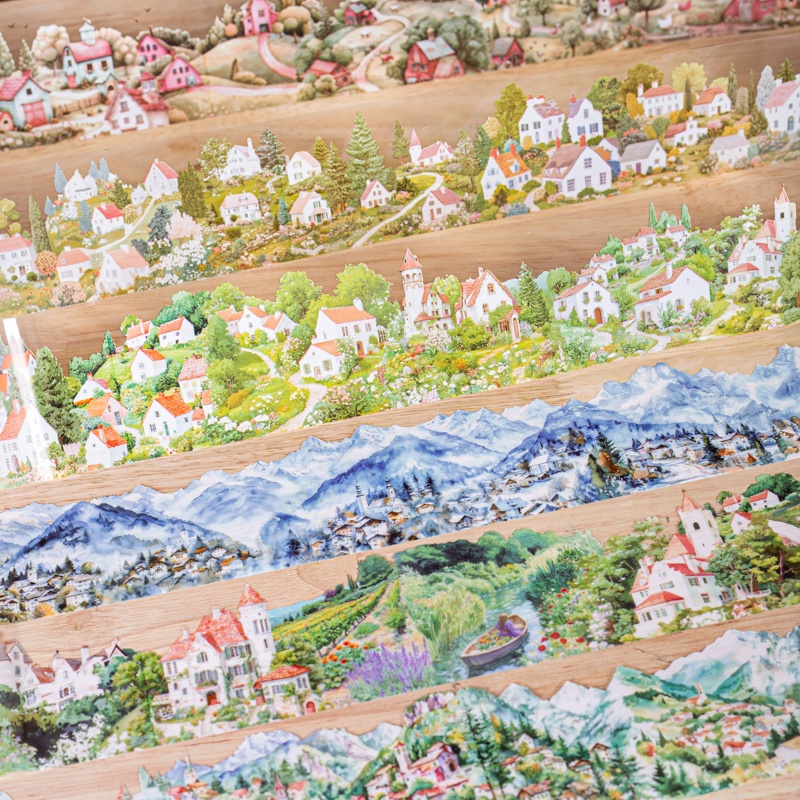 6 Rolls 6Cm×200Cm Village Them - Travel Journal Accessories avis et prix