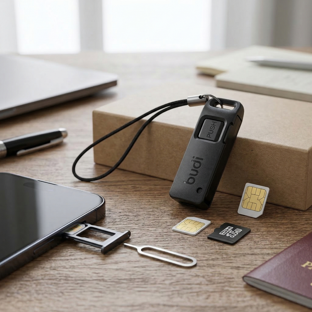 BUDI Anti-Lost SIM Card Eject  - Sim Card Holder Case avis et prix