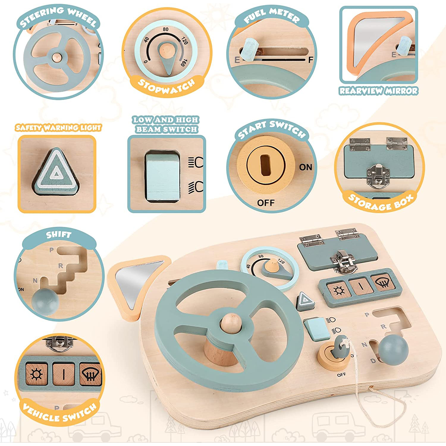 Montessori Toy Steering Wheel  - Travel Accessories Toddler avis et prix