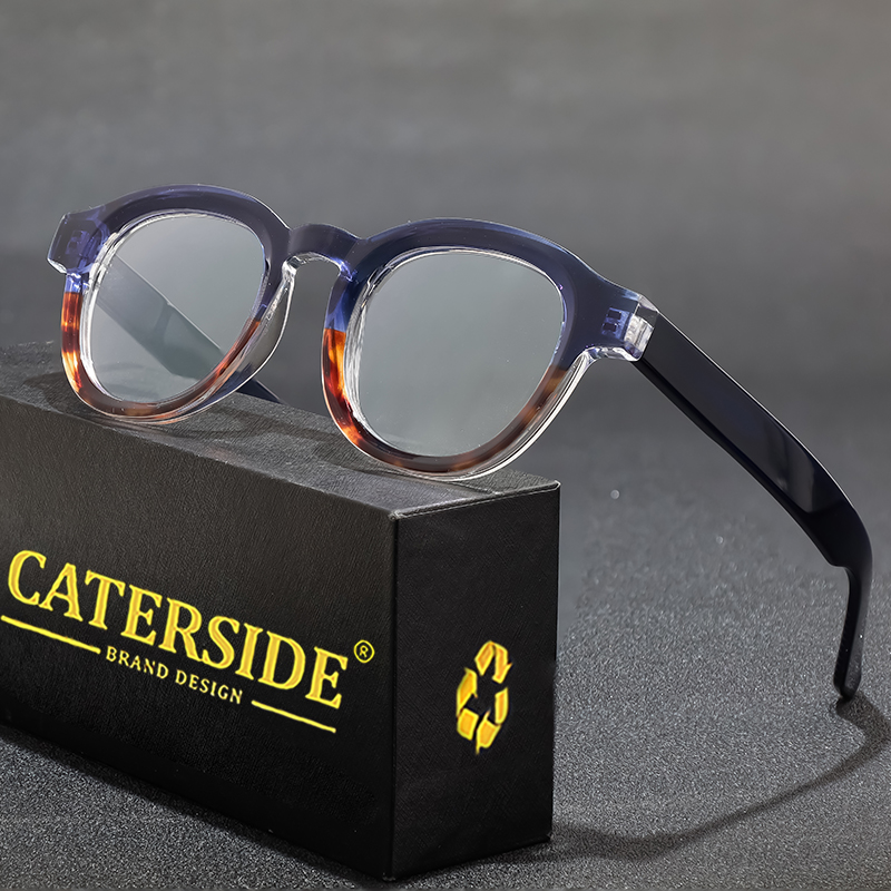 CATERSIDE Round Glasses Frame  - Travel Reading Accessories avis et prix
