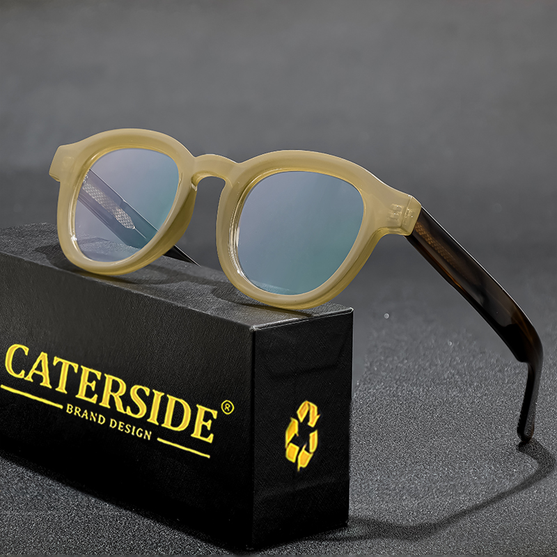 CATERSIDE Round Glasses Frame  - Travel Reading Accessories avis et prix