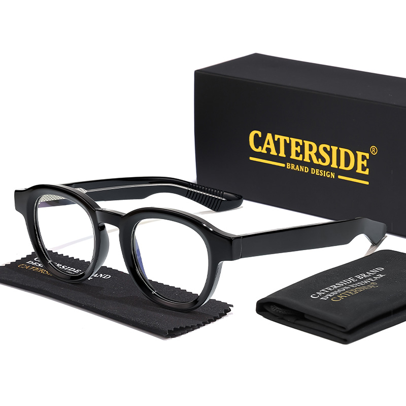 CATERSIDE Round Glasses Frame  - Travel Reading Accessories avis et prix